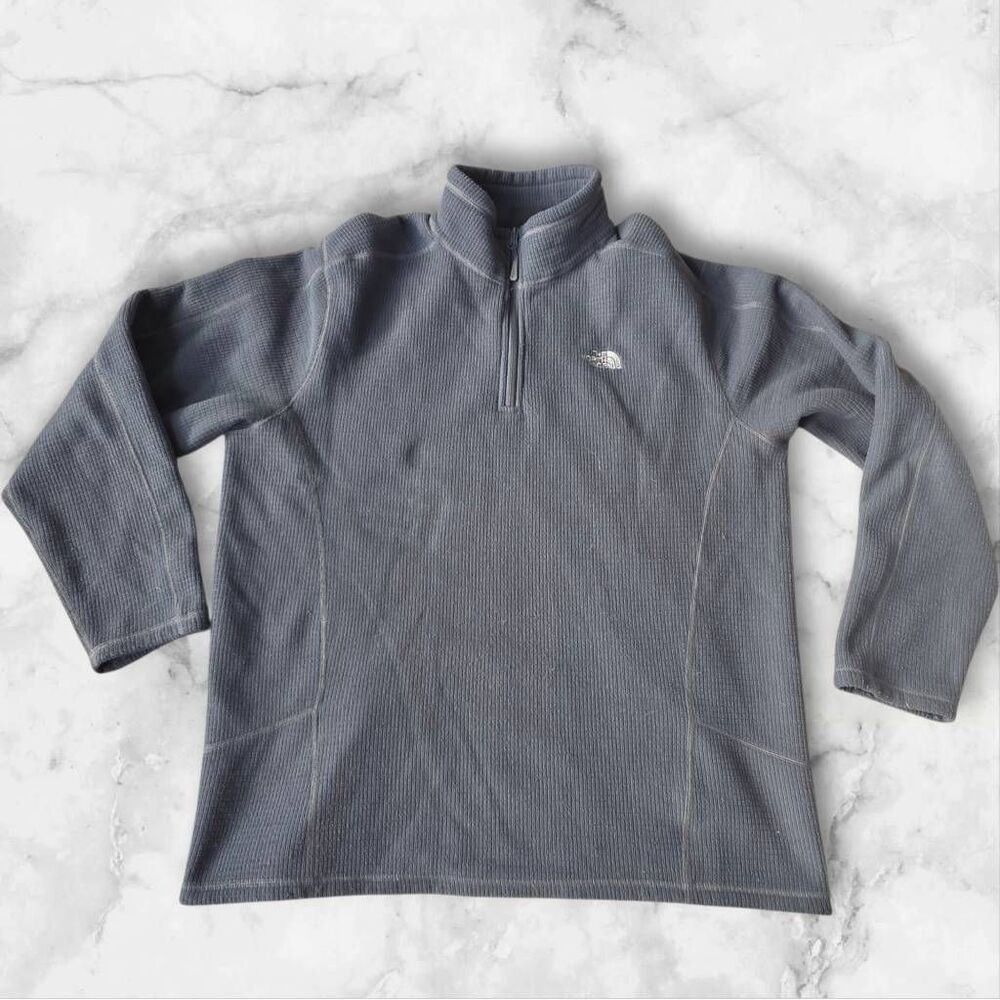 North Face Mens Size XL Gray Quarter Zip Jacket